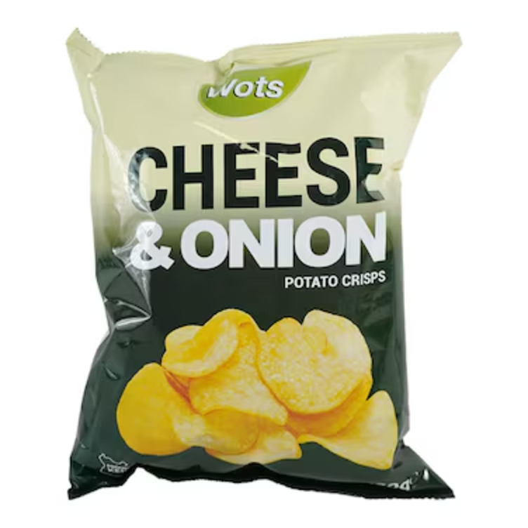 Wots Potato Crisps Cheese & Onion 120G